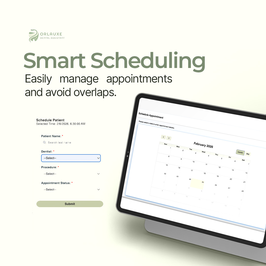 Smart scheduling dashboard